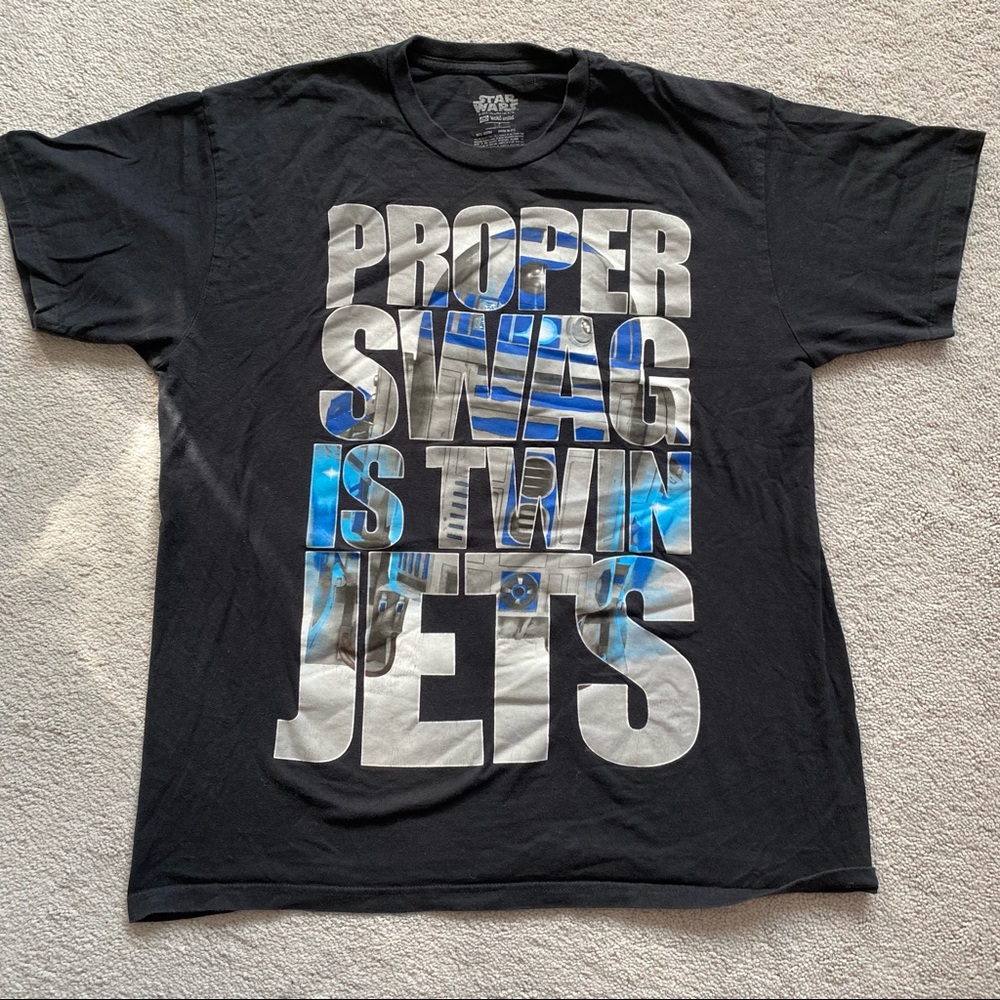R2-D2 Star Wars "Proper Swag is Twin Jets" Men's T-Shirt